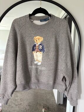 Polo by Ralph Lauren Gray Crewneck with Polo Bear Graphic